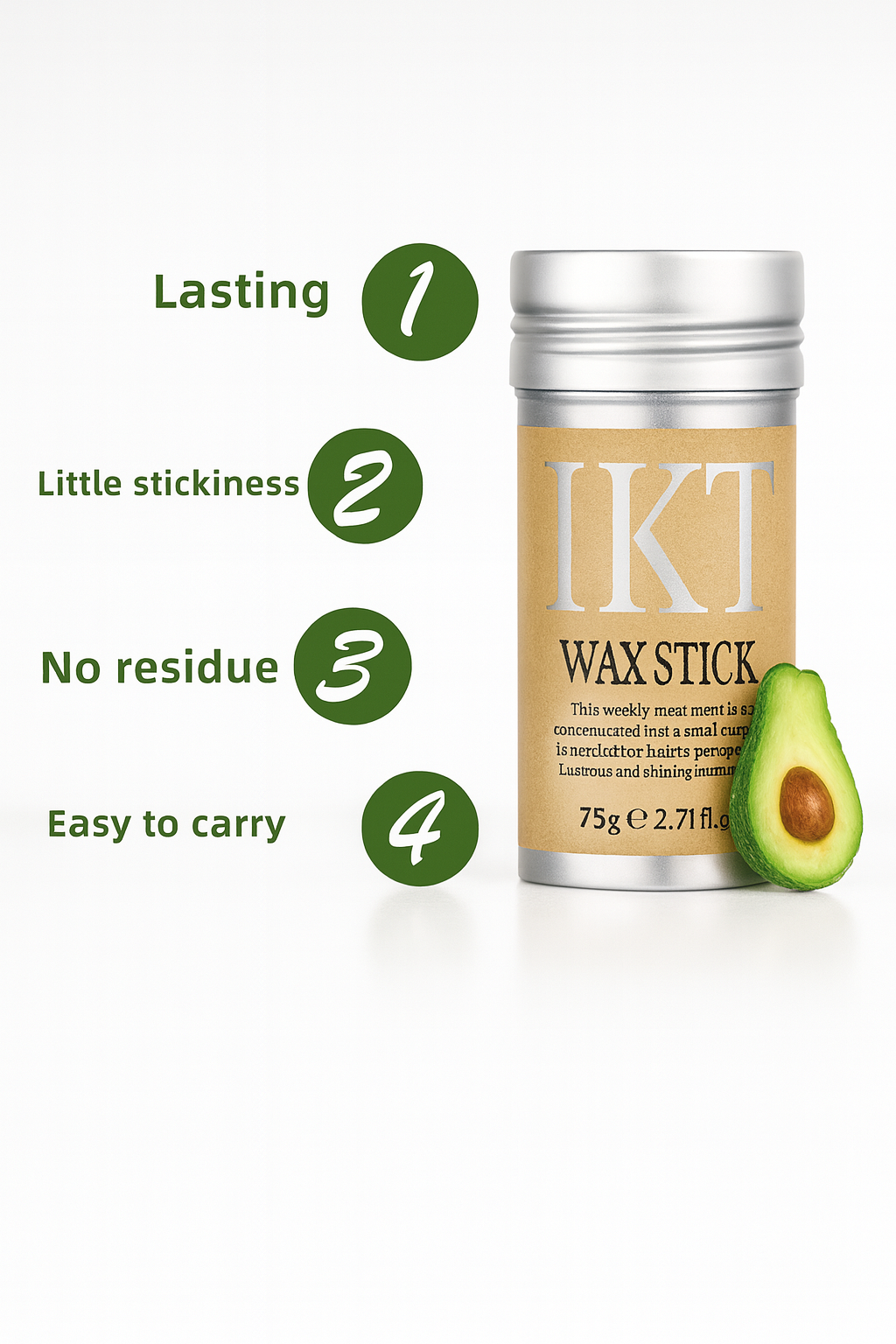 Long-Lasting Waterproof Hair Wax Stick for Finishing Touches and Styling
